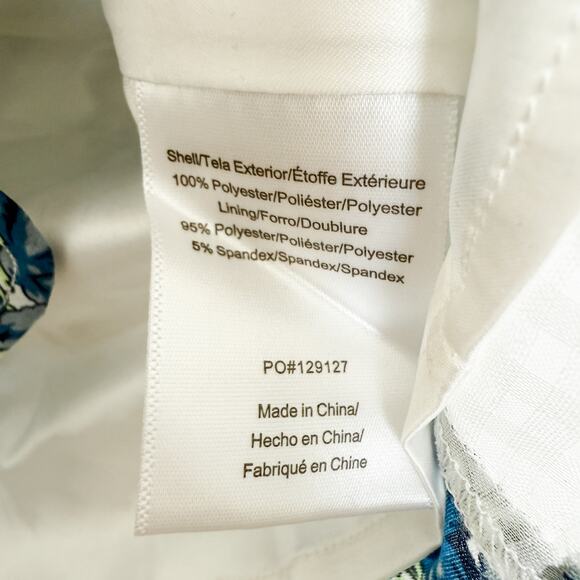 Modcloth Rodeo Rose‎ Button-Up Western Floral Print Top White Blue Size Large - Picture 4 of 6